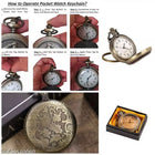 Vintage Titanic Style Pocket Watch Keychain – Antique Glass Charm