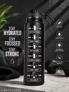1 Litre Motivational Water Bottle with Time Marker & Straw – Track Your Daily Water Intake