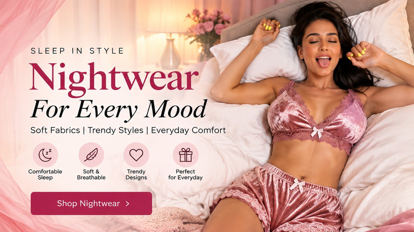 NIGHTWEAR EDITORIAL BANNER